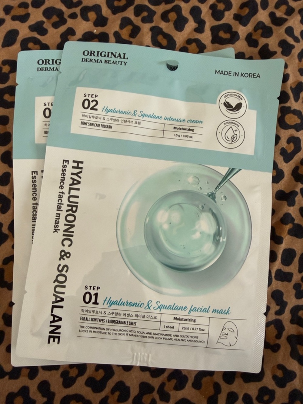 2 Pack Hyaluronic & Squalane Facial Mask — Aqua